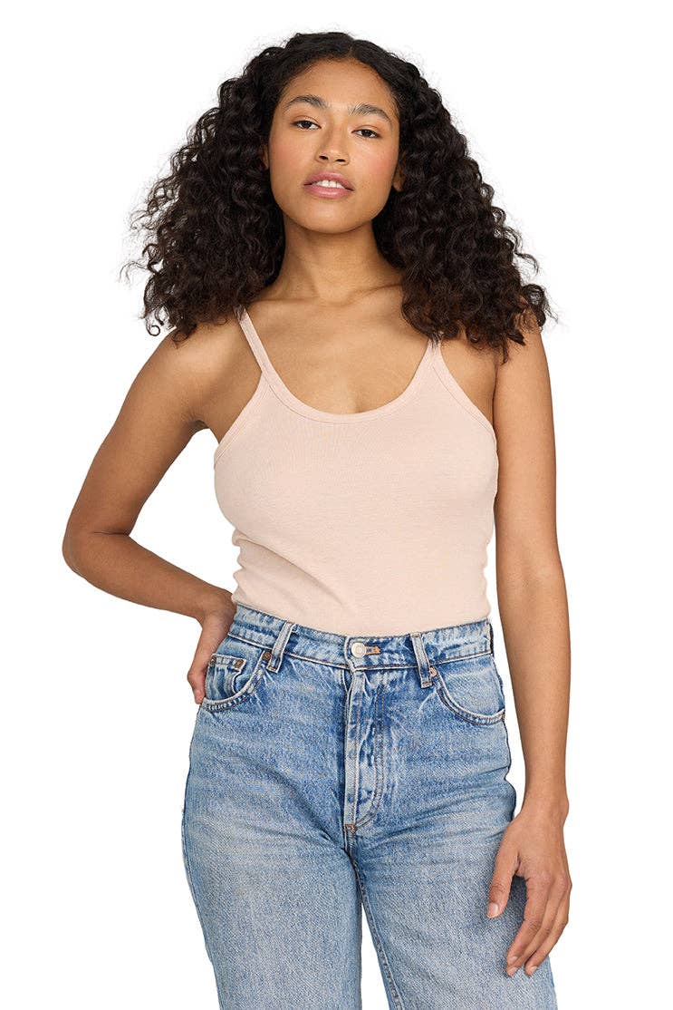 US Blanks - Baby Rib Tank - 100% Organic: White / M