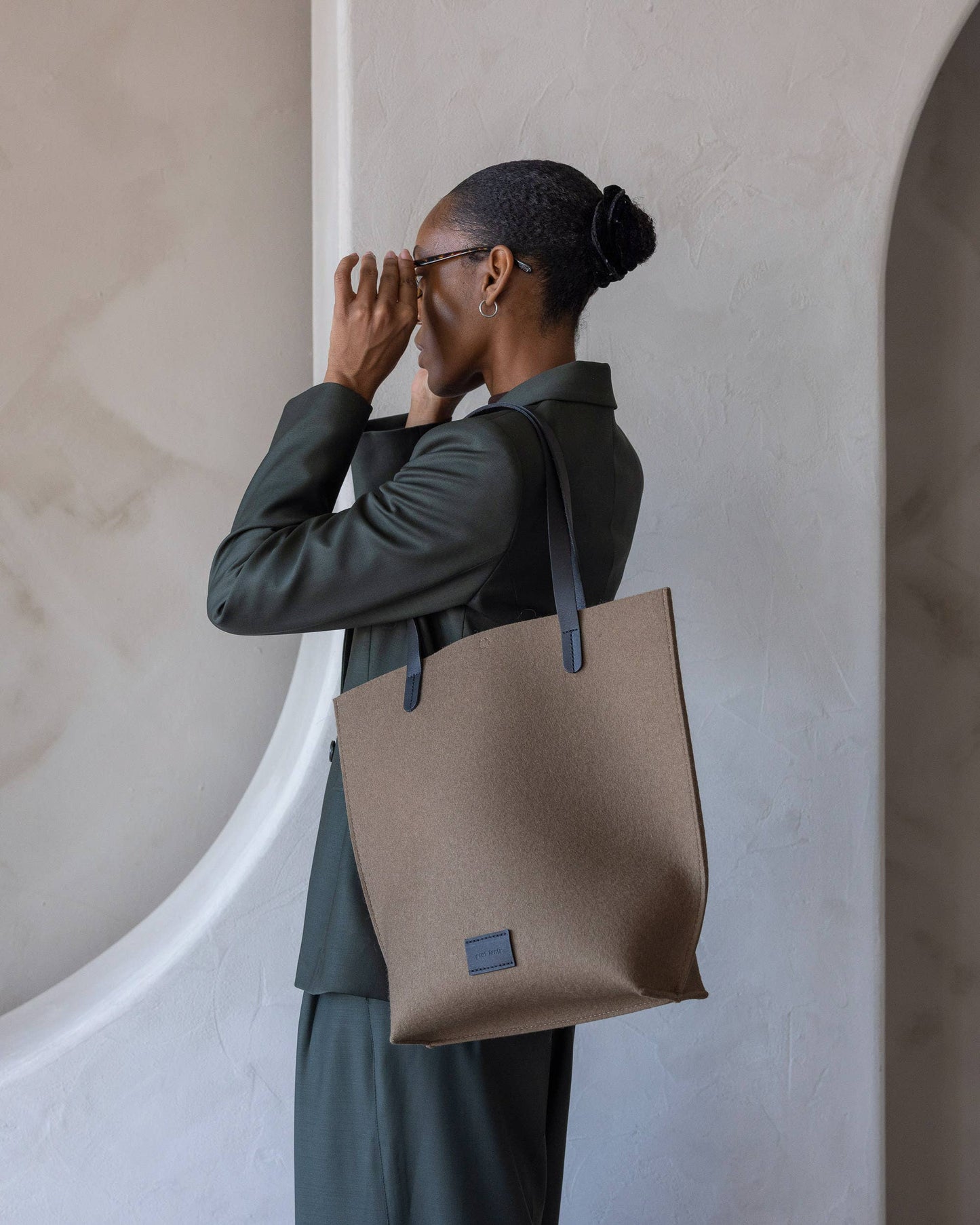 Hana Merino Wool Tote - Cumin Black by Graf Lantz