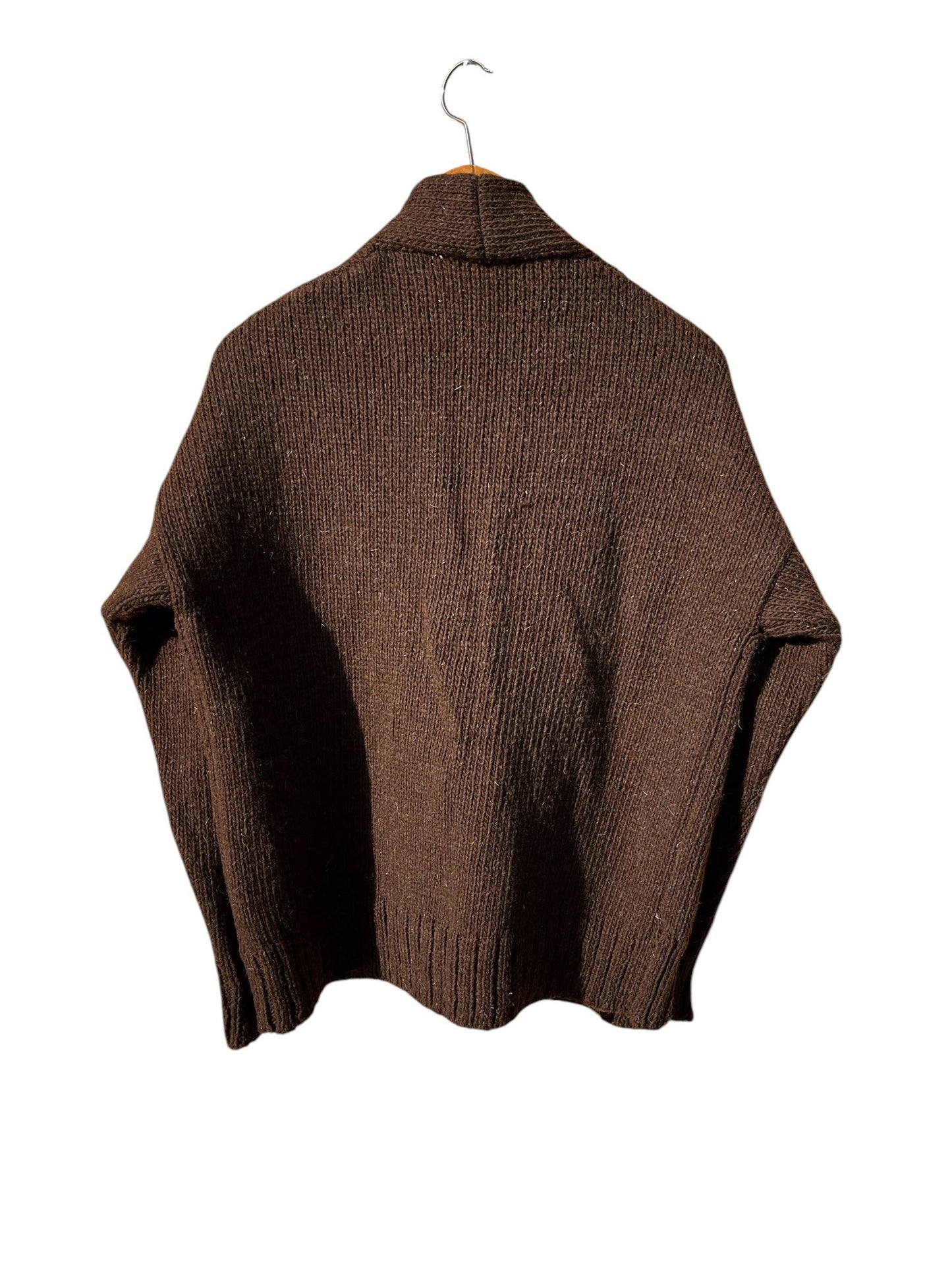CECILIA SÖRENSEN - 900 Artisan Cardigan – Pure Merino Wool: Natural brown / M/L
