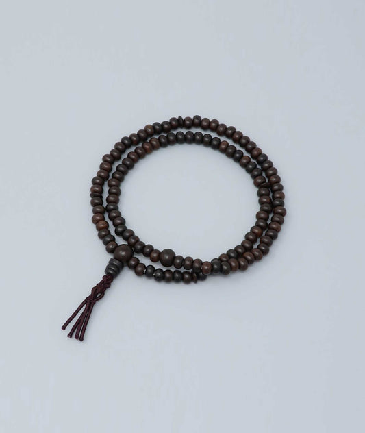 Matte Striped Ebony Bead Bracelet: Handcrafted Jewelry Japan