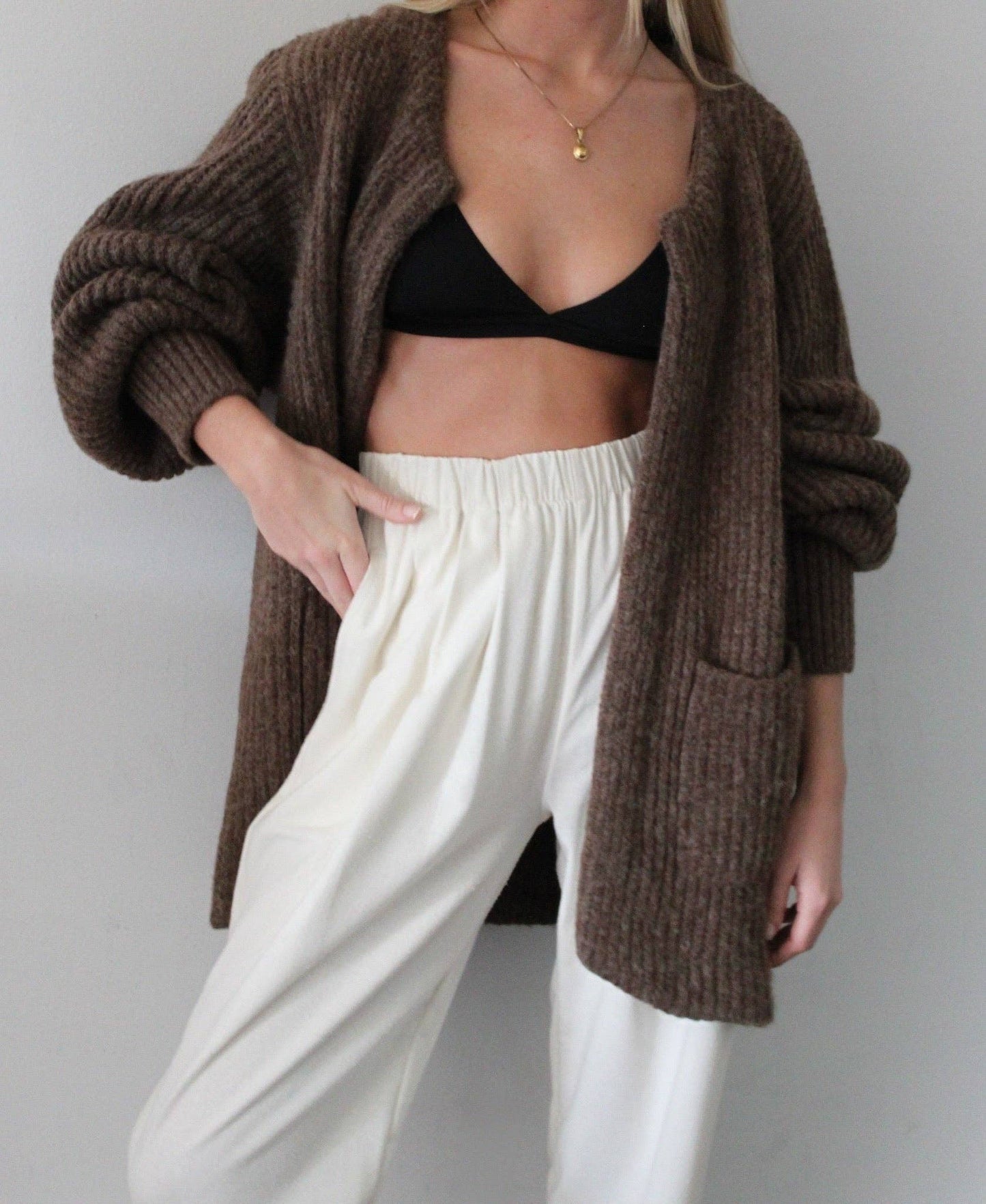 Na Nin - Dylan Knitted Alpaca Coat: Ivory / O/S