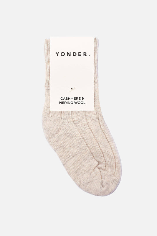 YONDER. - Baby Cashmere Blend Socks | Stone