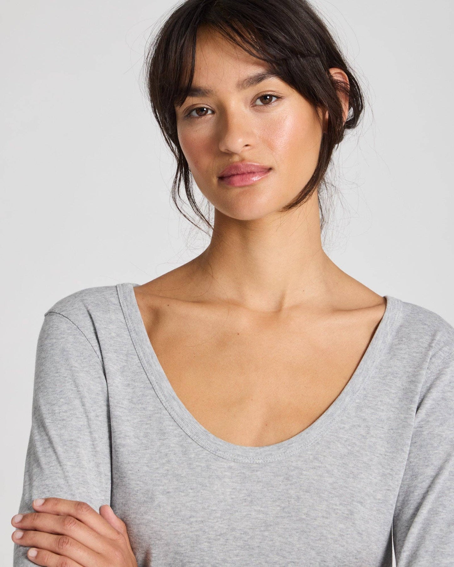 Gai-lisva - M Ivy Cotton 1x1 RIB L/S Tee - White