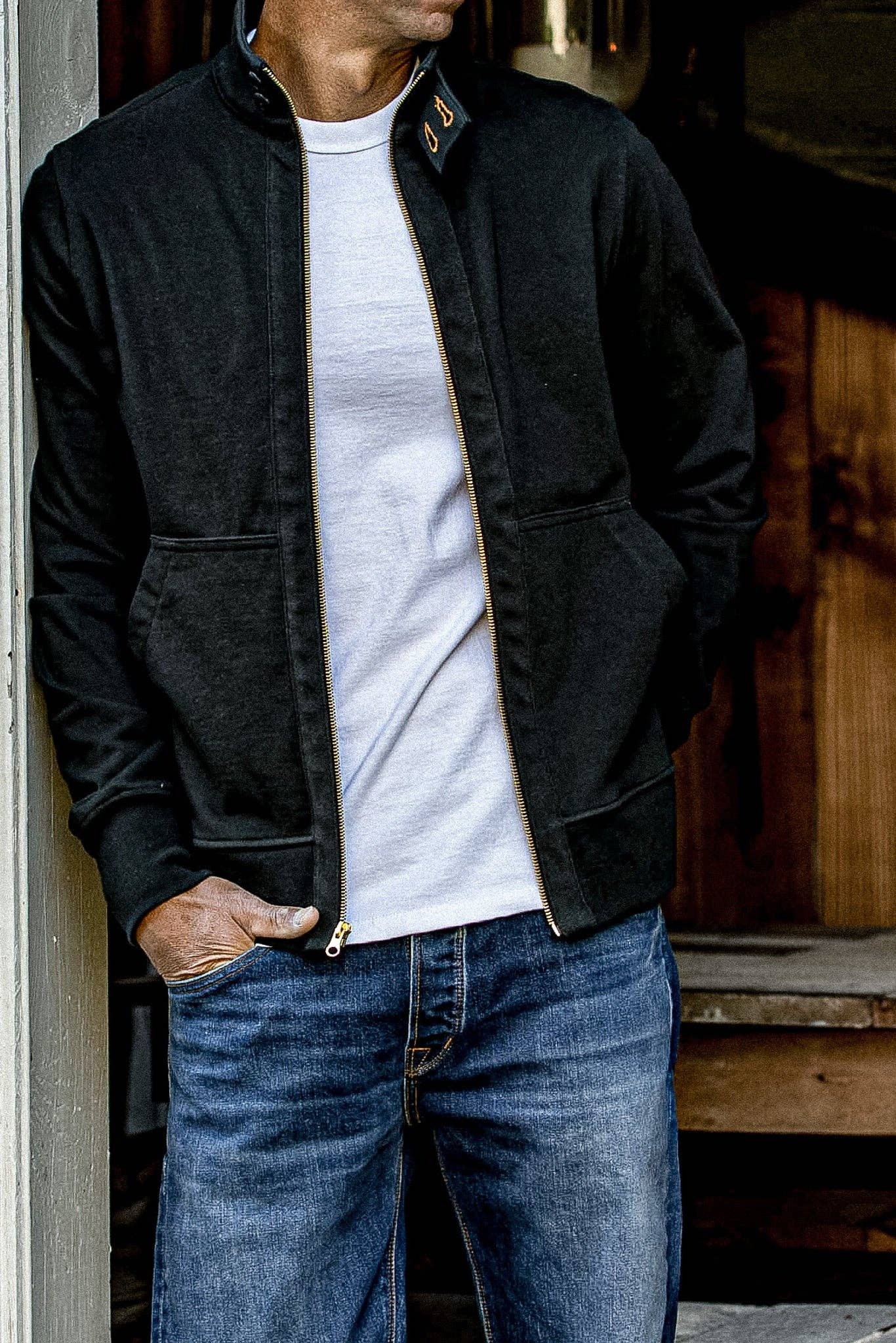 Stinson Moto | 12oz 100% Cotton - Basalt: Basalt / M