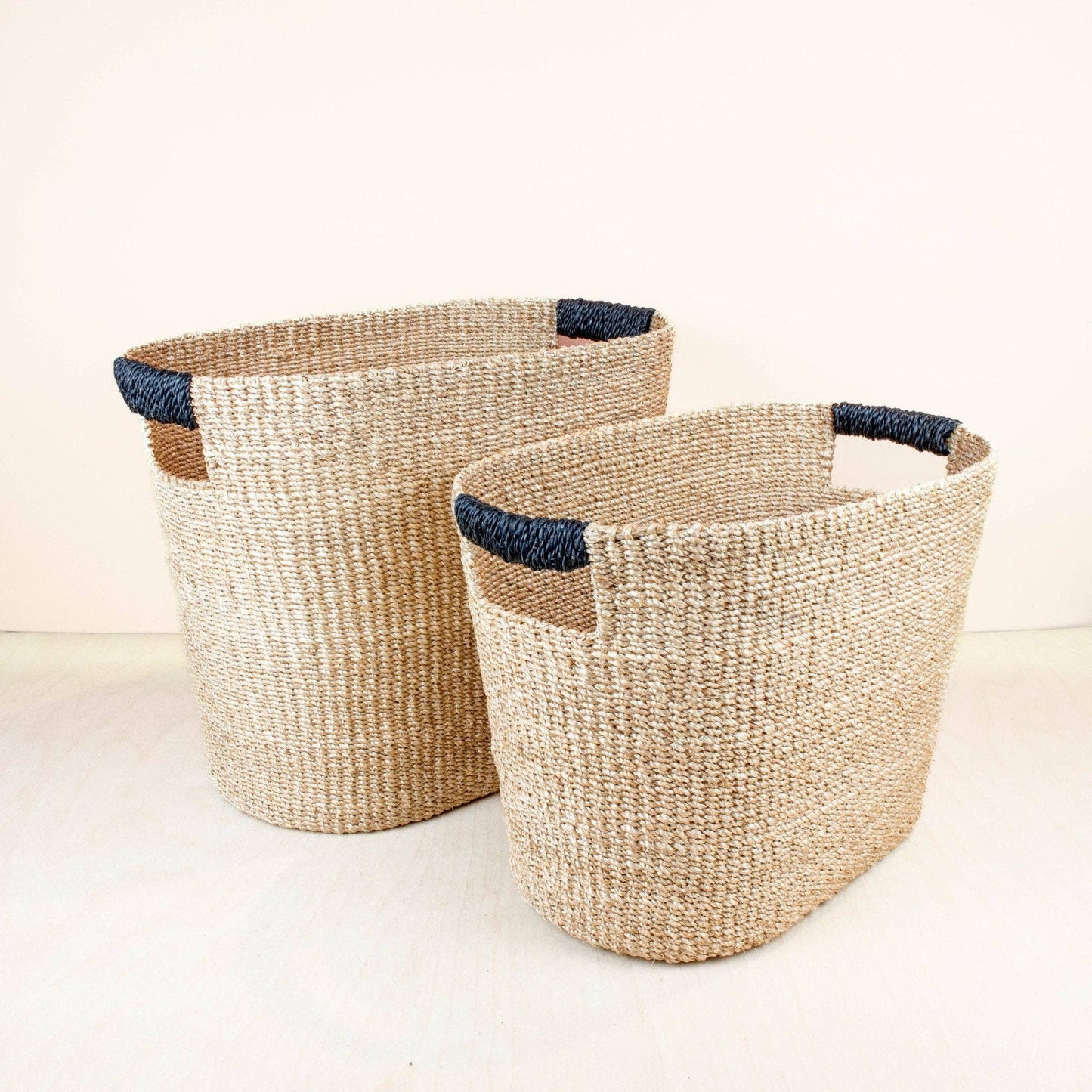 Oval Hemp Storage Baskets Medium and Large