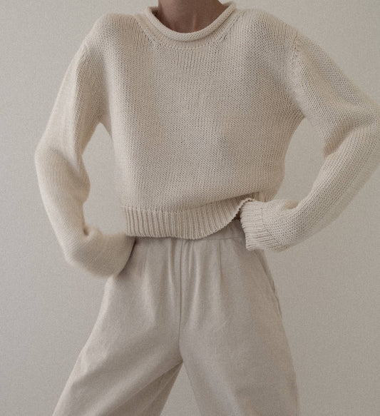 LAUDE the Label - Mare Rolled Neck Sweater - Ivory: M