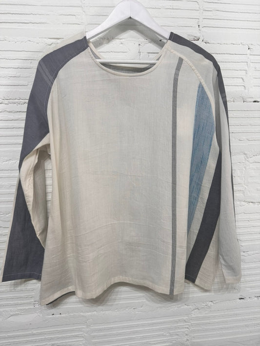 Tamaki-Niime T-Ragi Cotton Scoop Top