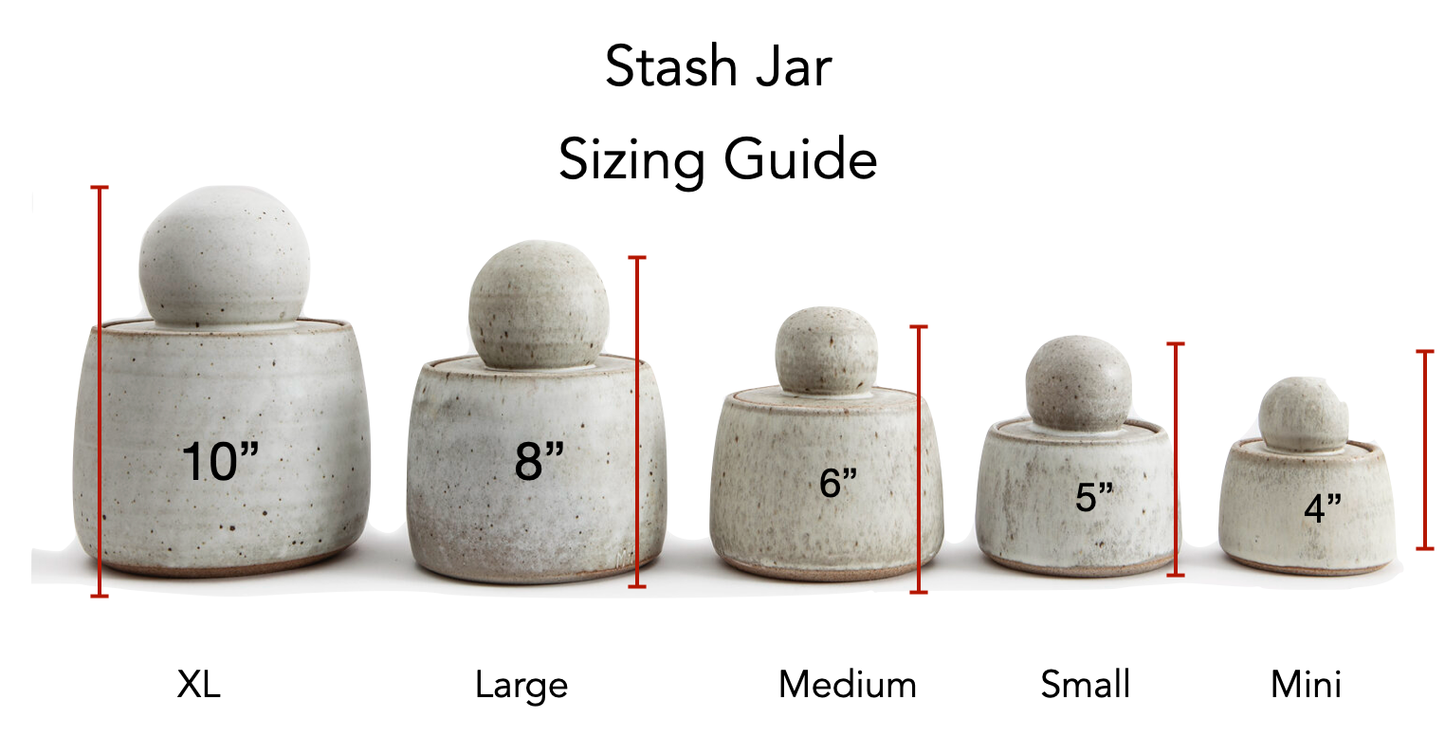 MH STUDIO - Alabaster White Stash Jars: XL