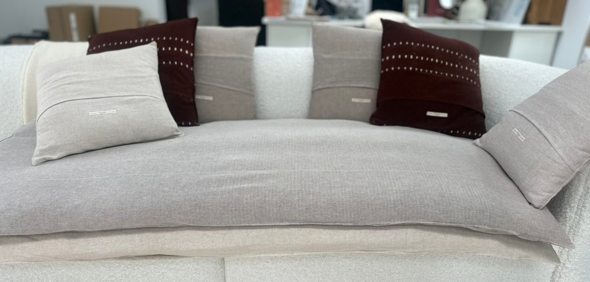 kapok-cotton overlay cushion 36'' x 75''