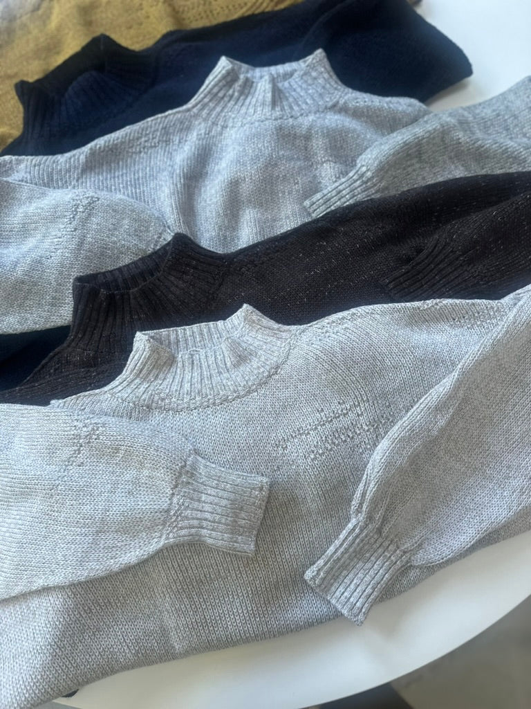 Mock Merino Cotton Tsuki Sweater
