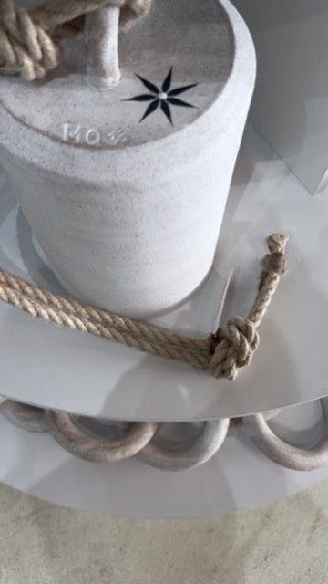 Mquan thrown bell tall white  size: XL: 12.5" x 6.5”