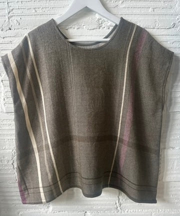 Tamaki Niime Fuwa Cap Sleeve wool-cotton Pop over