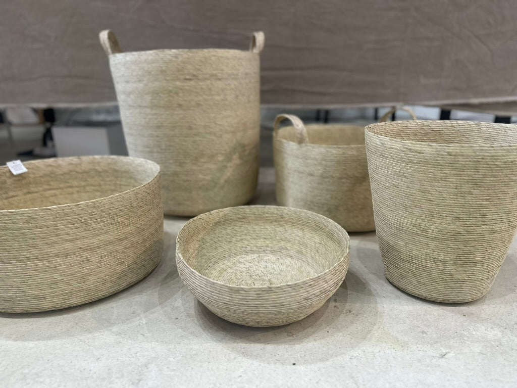 Conical Palm Basket from Nopal, Mexico