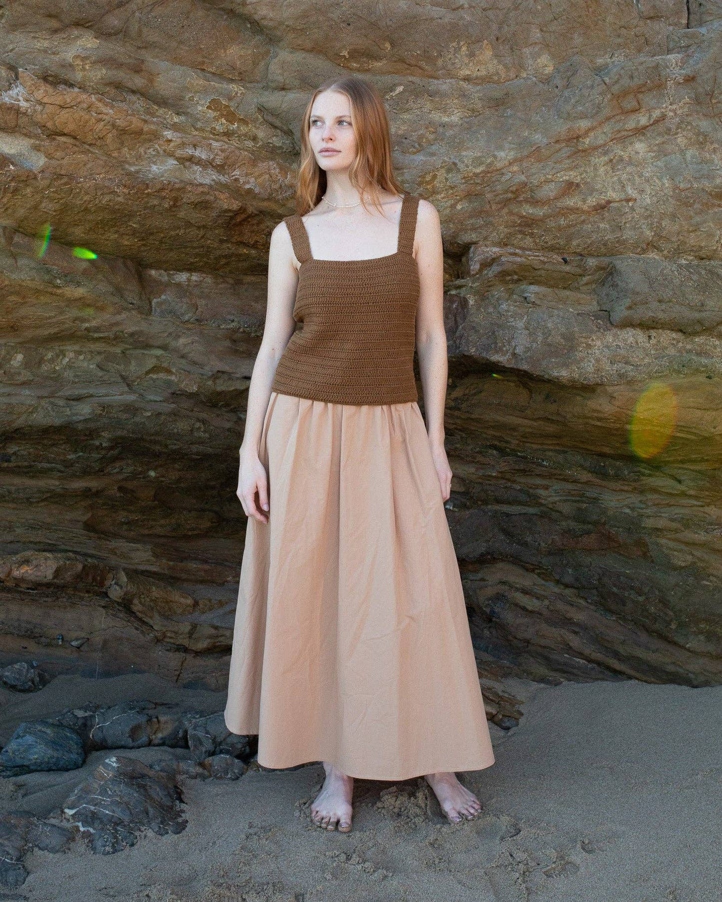 Honest Cotton - Palmer Skirt: Almond / L/XL
