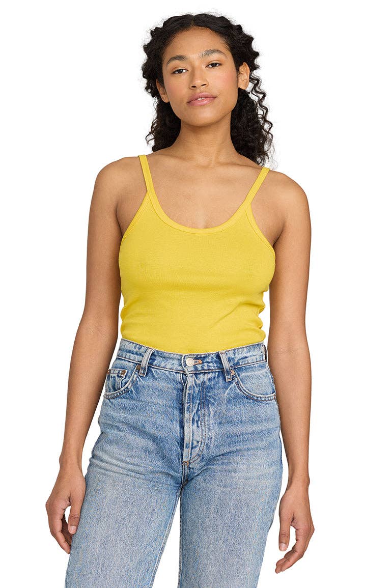 US Blanks - Baby Rib Tank - 100% Organic: White / S