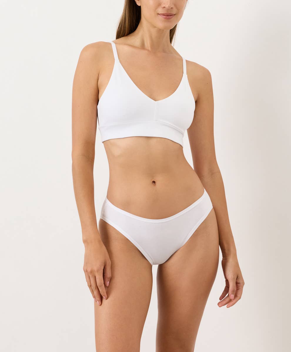 Pact - Women's Everyday Classic Fit Bikini: White / Medium