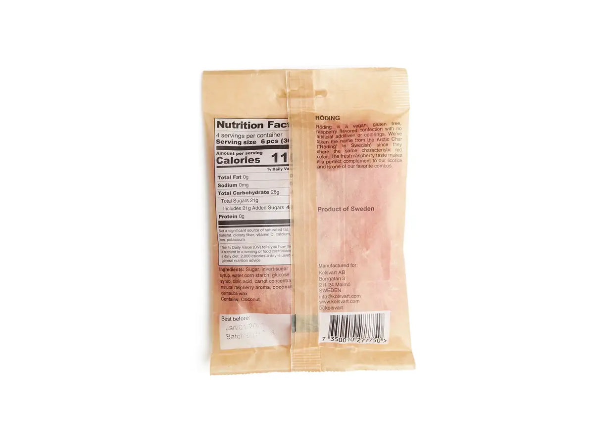 Casacella Foods - Kolsvart Roding Raspberry Swedish Candy Fish