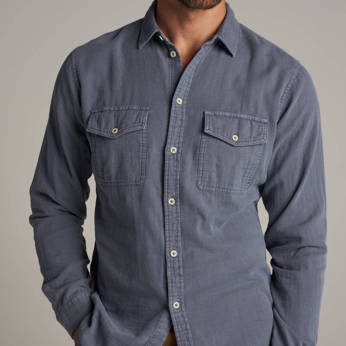 Reed Double Layer Cotton Gauze Shirt