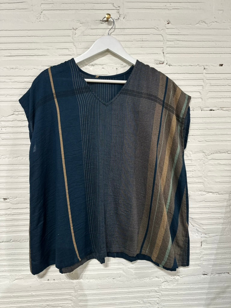 Tamaki-Niime Fuwa-Tee Cap Sleeve Cotton Top