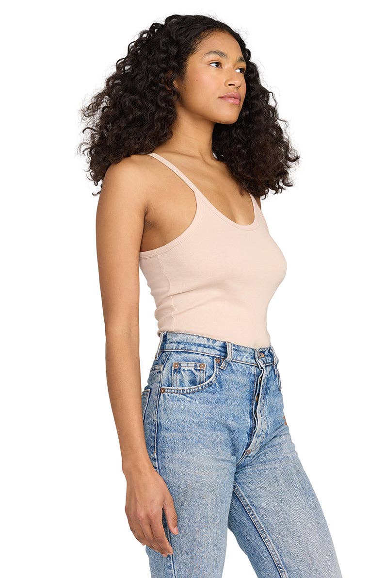 US Blanks - Baby Rib Tank - 100% Organic: Midnight / L