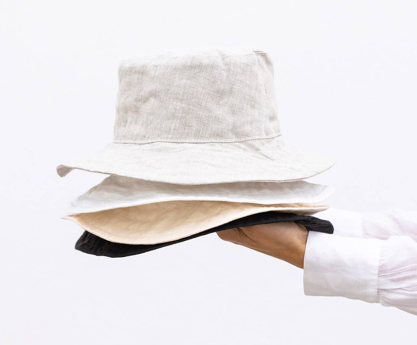 Celina Mancurti, LLC - Linen Bucket Hat: Nude