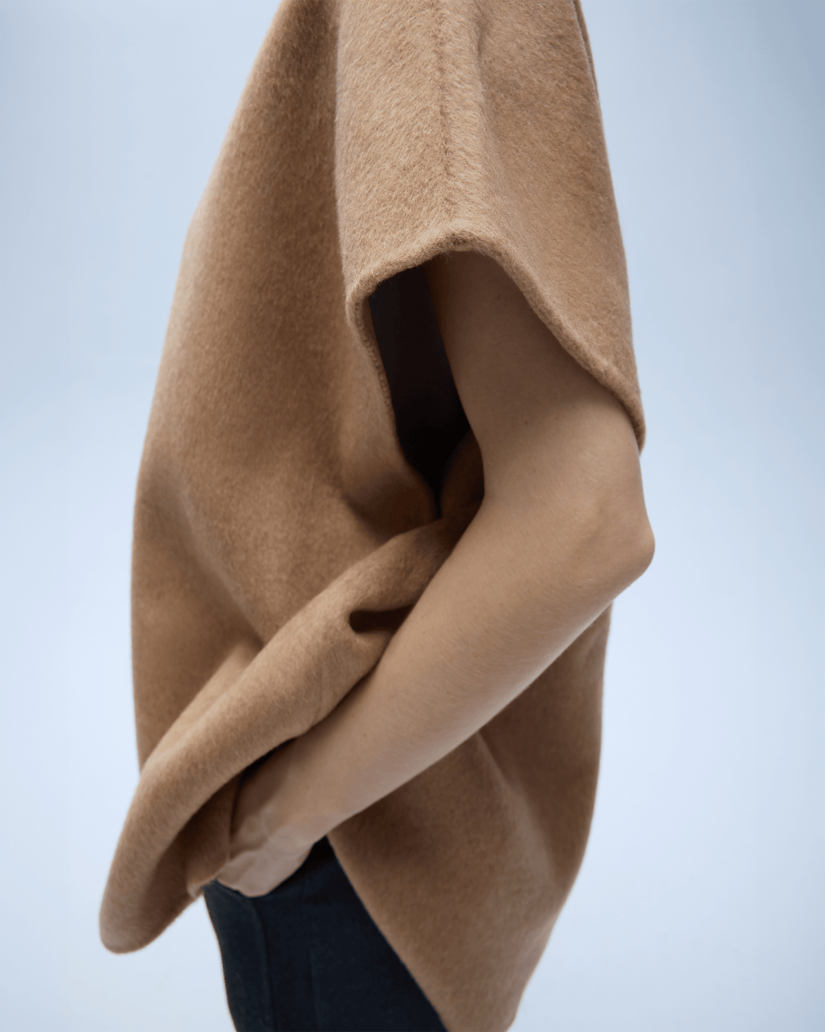 Wool & Camel Hair Drape Vest | Honey Birch