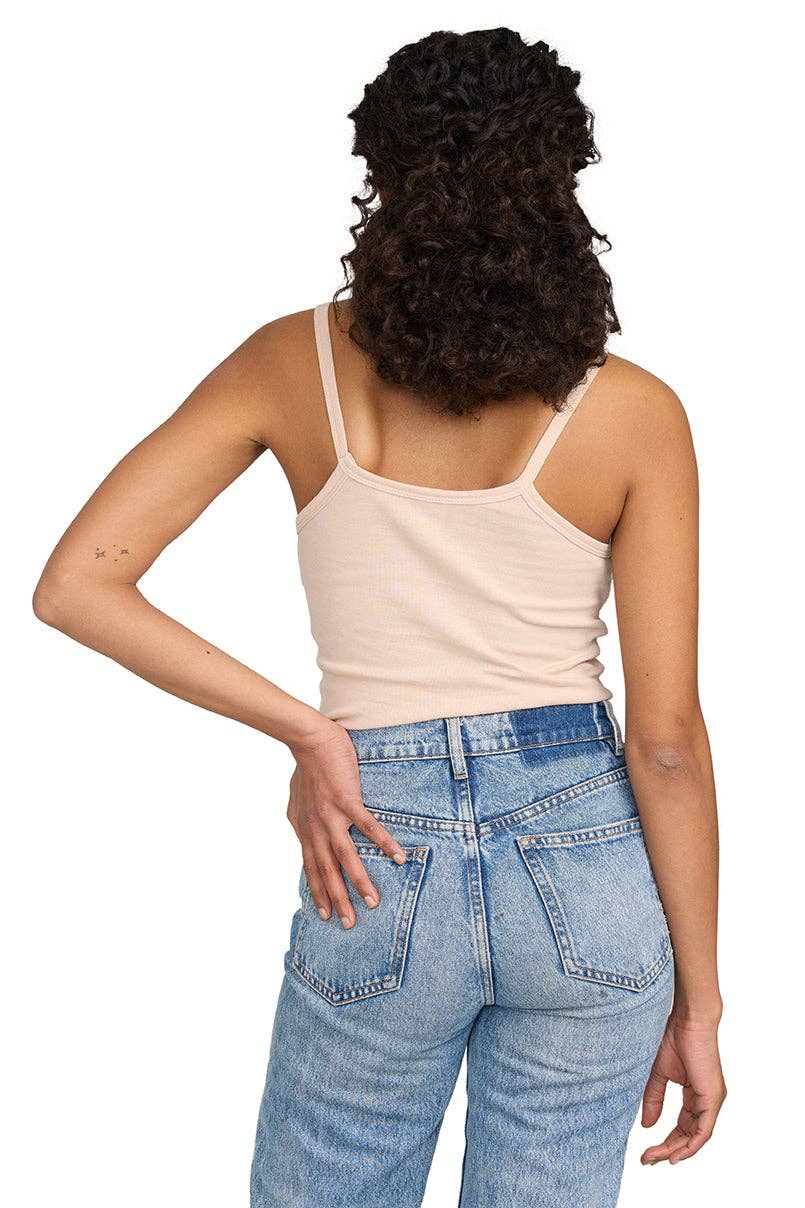 US Blanks - Baby Rib Tank - 100% Organic: White / L