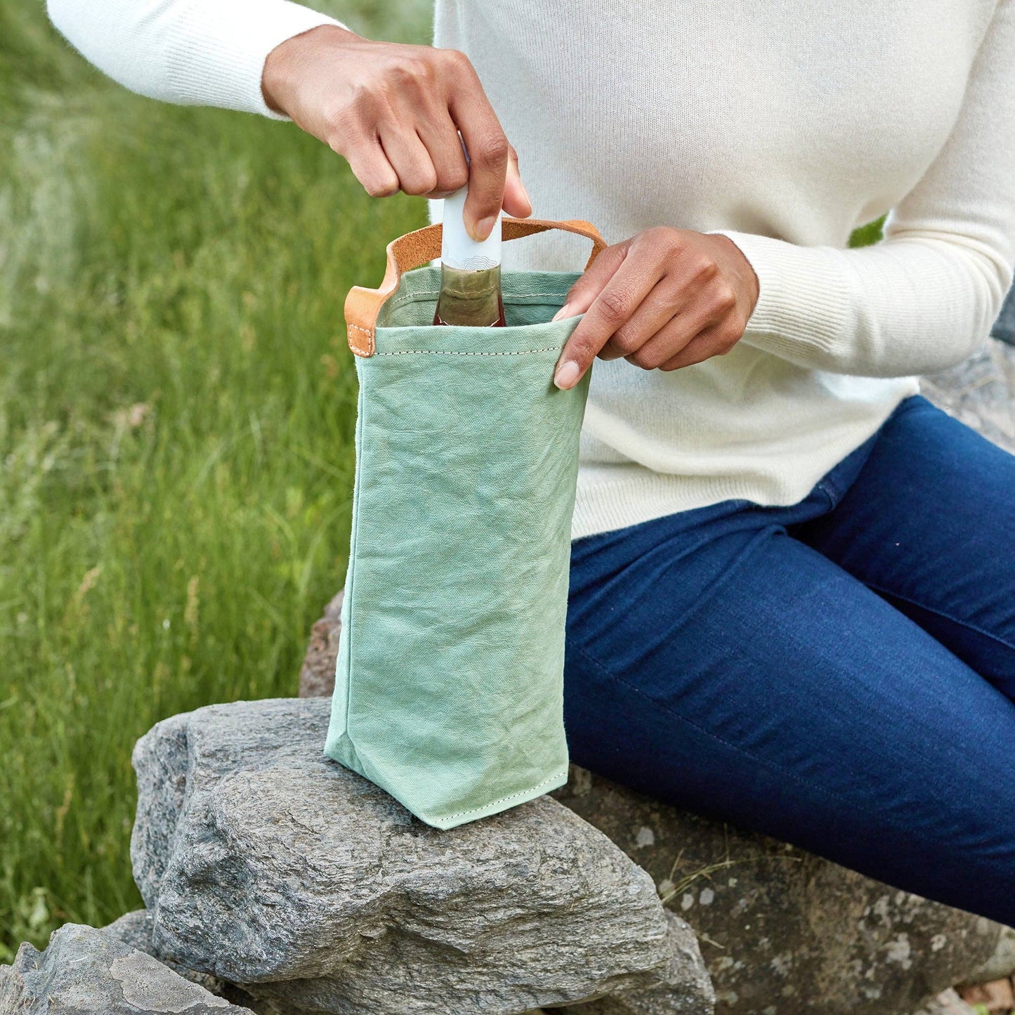 Uashmama - WINE BAG CARRYING TOTE: Cachemire