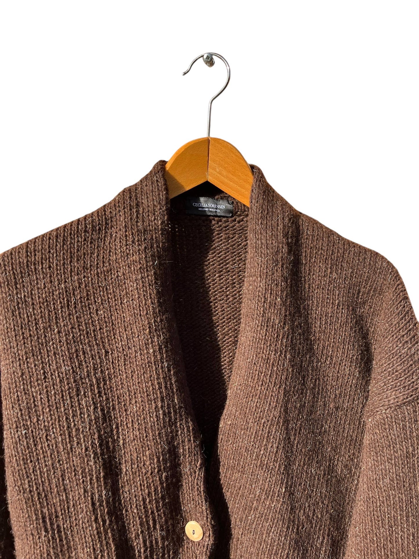 CECILIA SÖRENSEN - 900 CARDIGAN - Artisan Undyed Wool Spain: Natural white / S/M