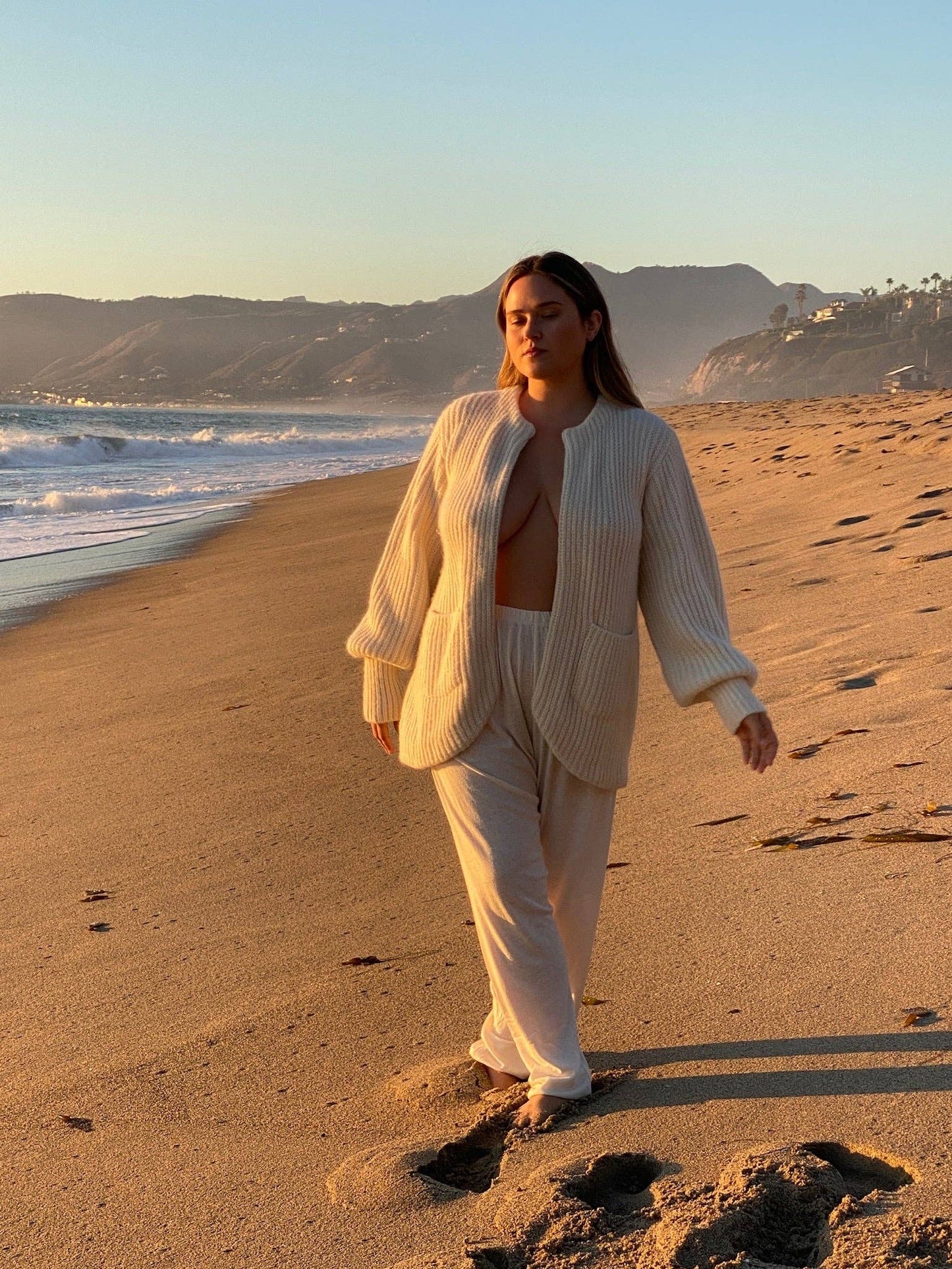 Na Nin - Dylan Knitted Alpaca Coat: Ivory / O/S