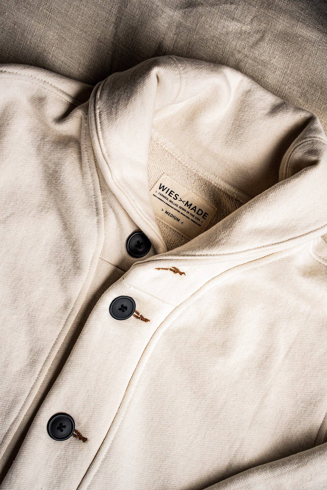 WiesMade - Women | Bodega Cardigan | 14oz 100% Cotton French Terry - Natural: Natural / M