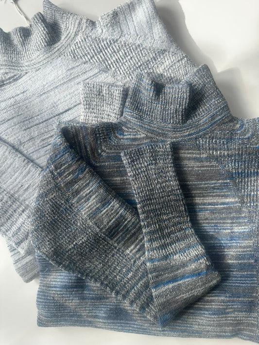 Nice Comfort Mock Turtle  Stretch Sweater from Japan