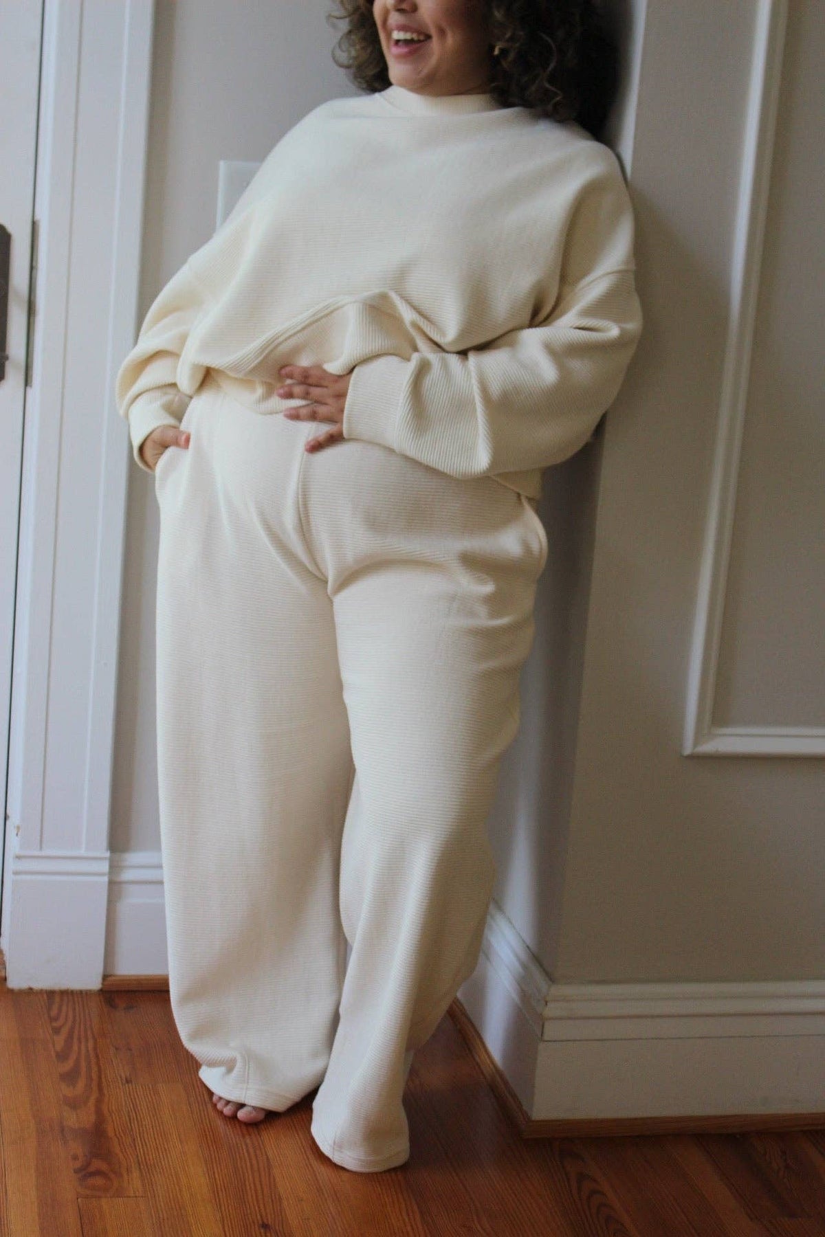 Camden Rippled Cotton Curve Pant