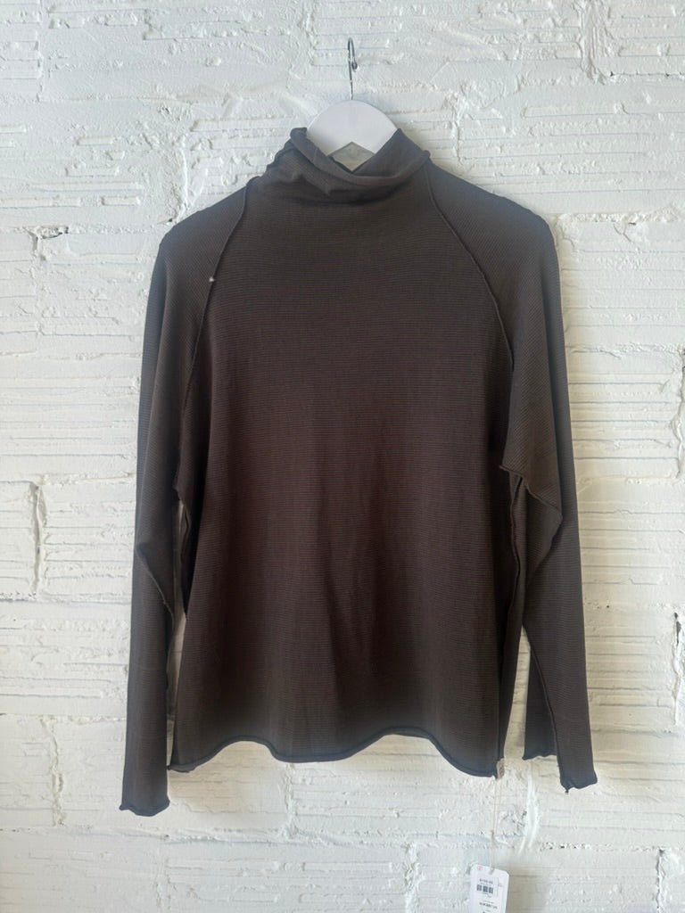 Tamaki Niime Tokkuri Cotton Mock neck knit long sleeve tee