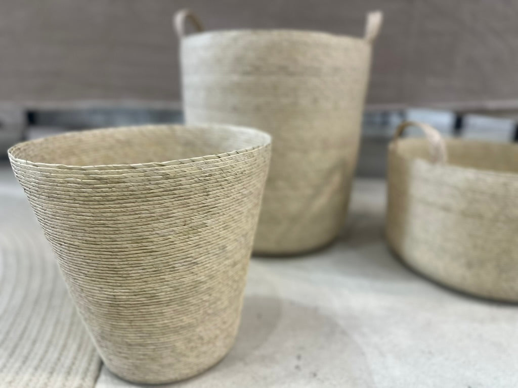 Conical Palm Basket from Nopal, Mexico
