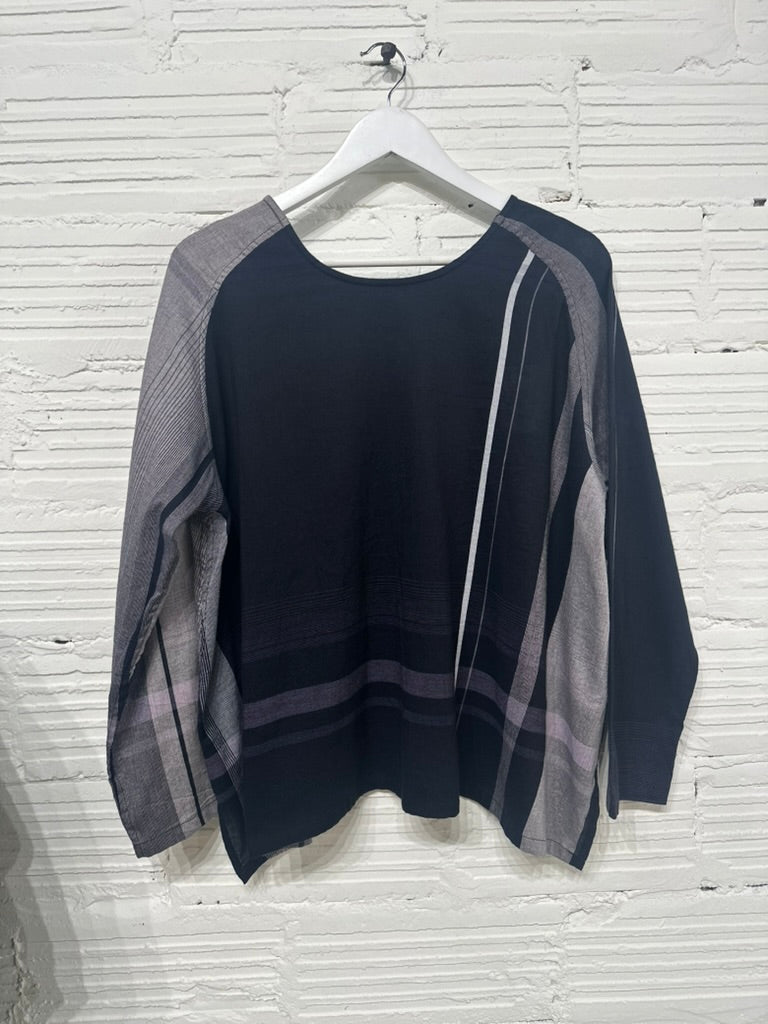 Tamaki-Niime T-Ragi Cotton Scoop Top