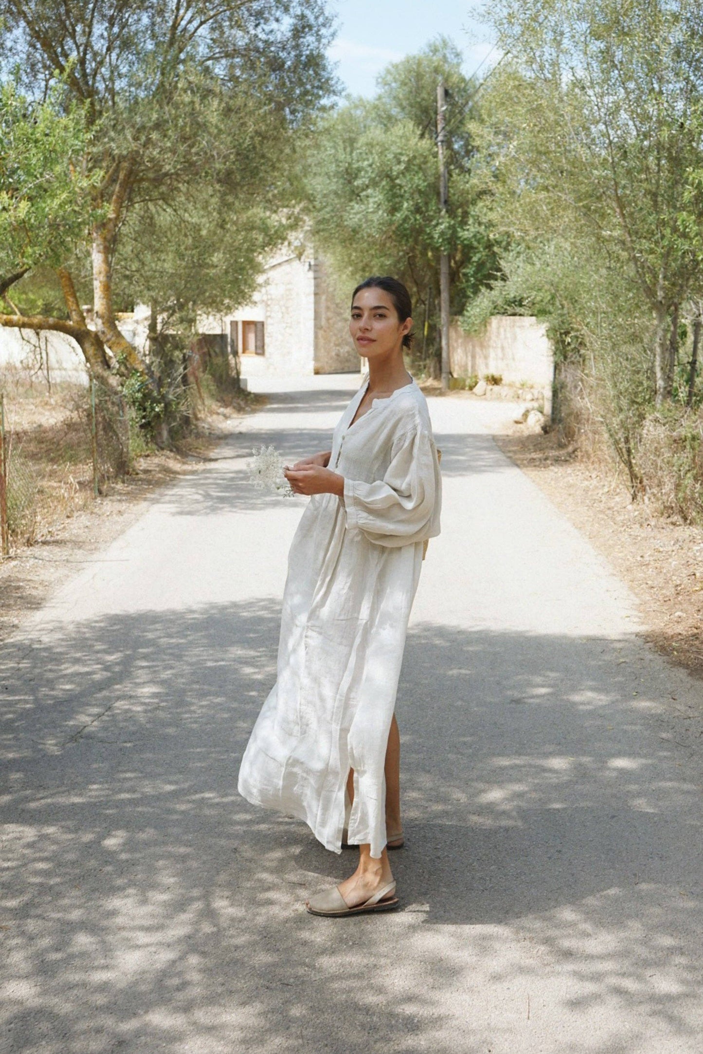 Linen Bonita Dress // Moon
