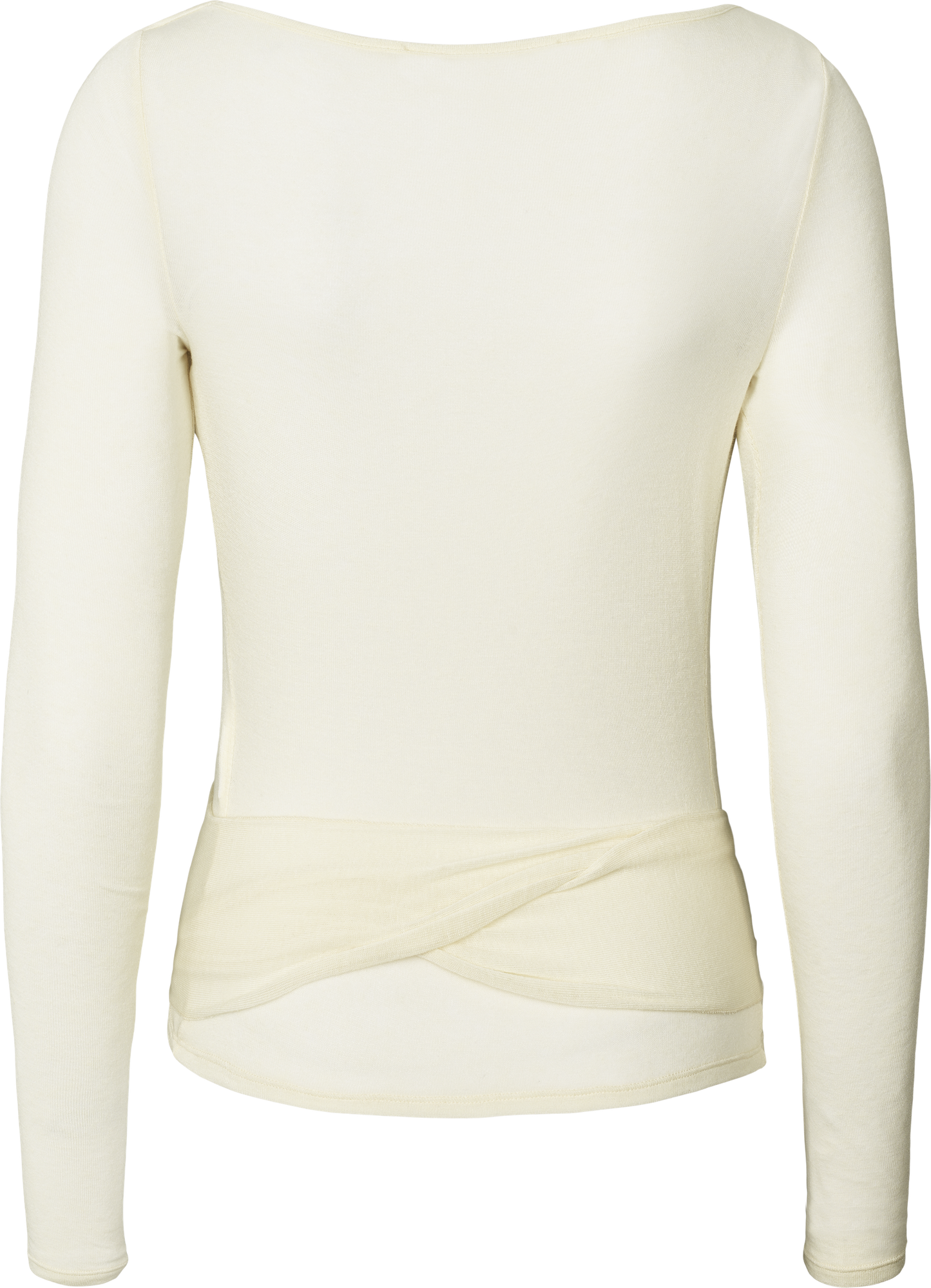 Signe Wool Super fine Merino blend Wrap Top - Cream or White