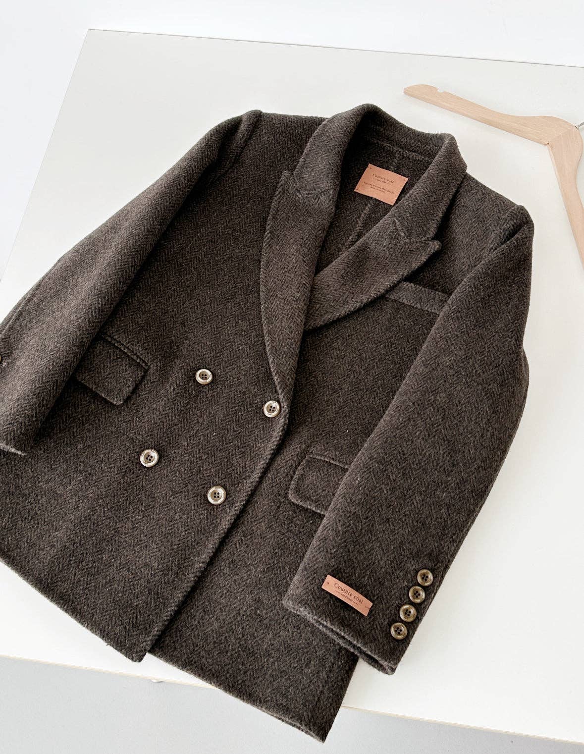 Loom & Line - Ember Wool Double-breasted Blazer - 4 Colors: Caramel / One Size