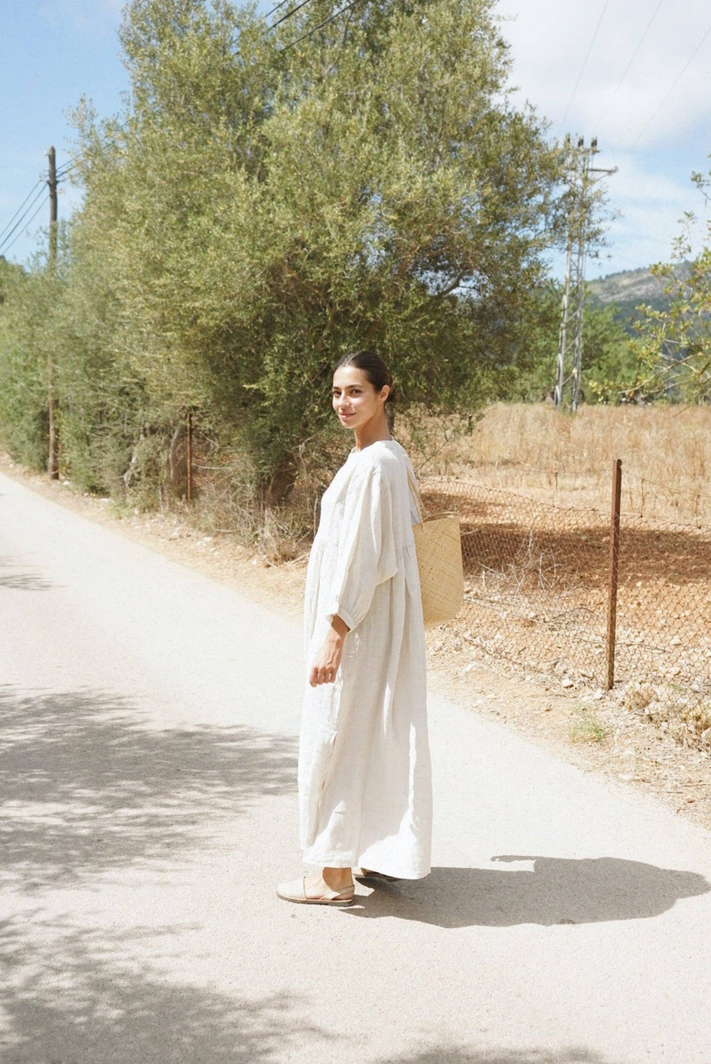 Linen Bonita Dress // Moon