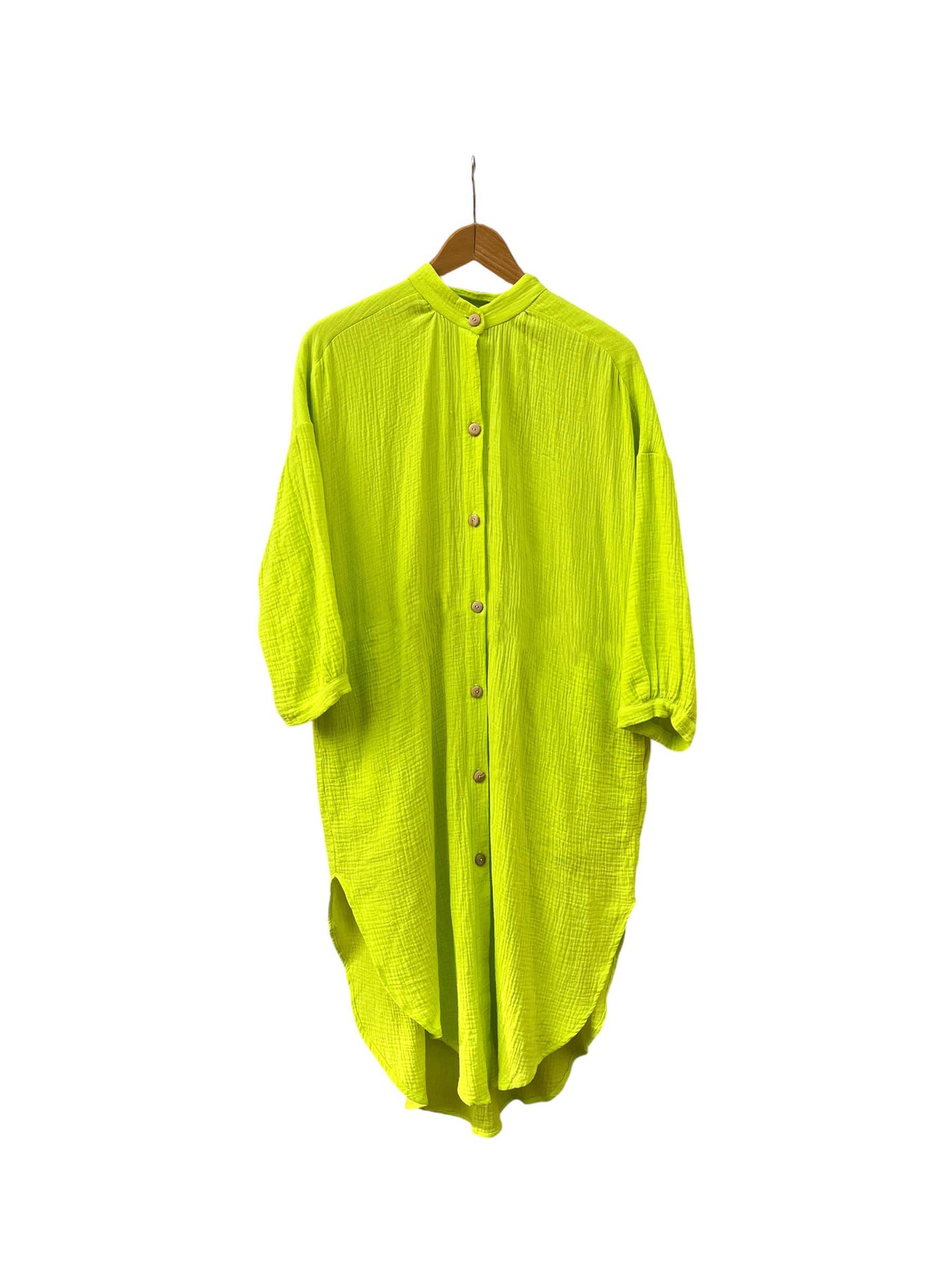 CECILIA SÖRENSEN - 702 COTONER Relaxed shirt dress in organic cotton muslin: Beige