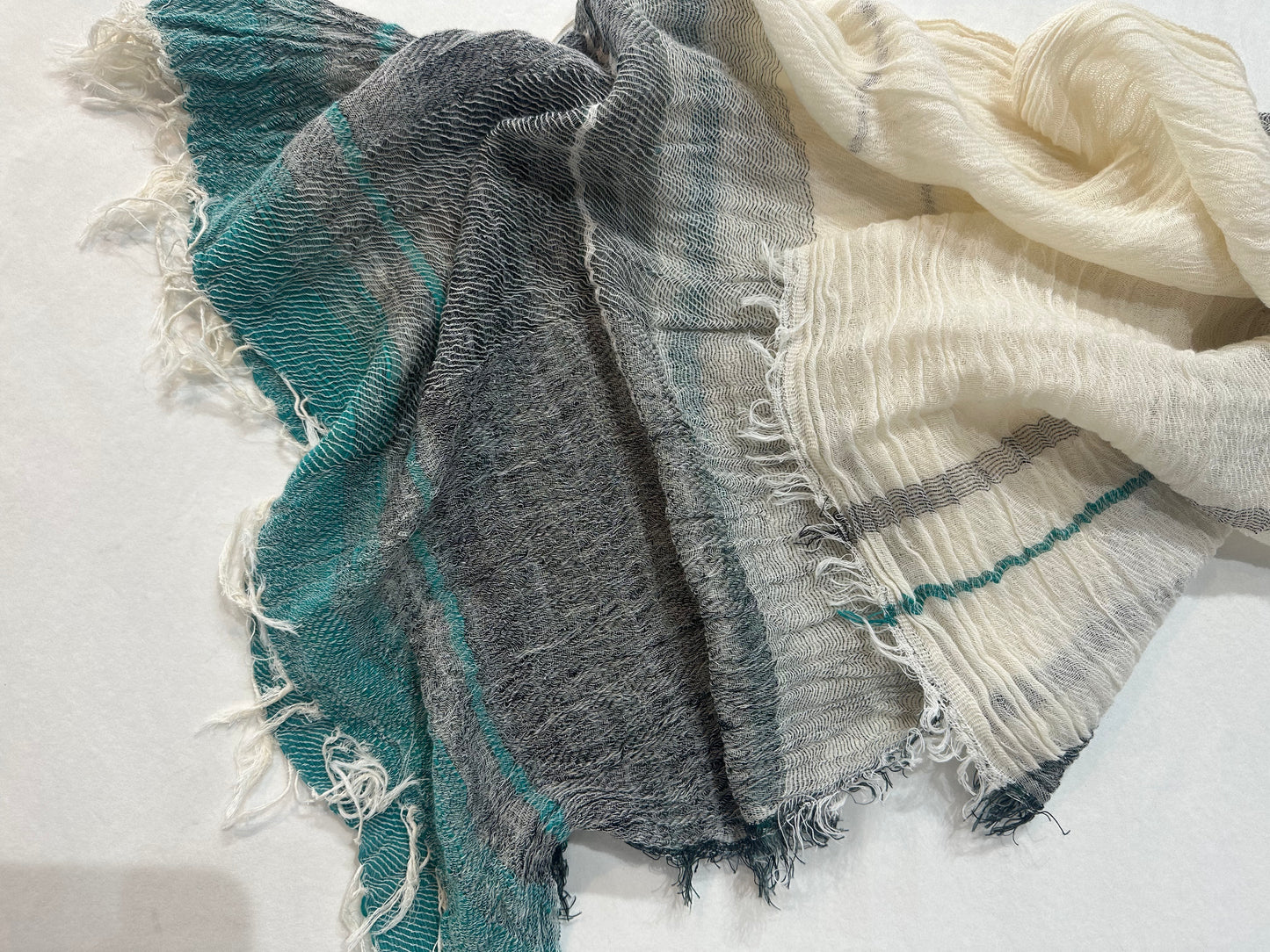 Roots Middle Gauze Cotton Scarves 21'' x 70'' from Japan