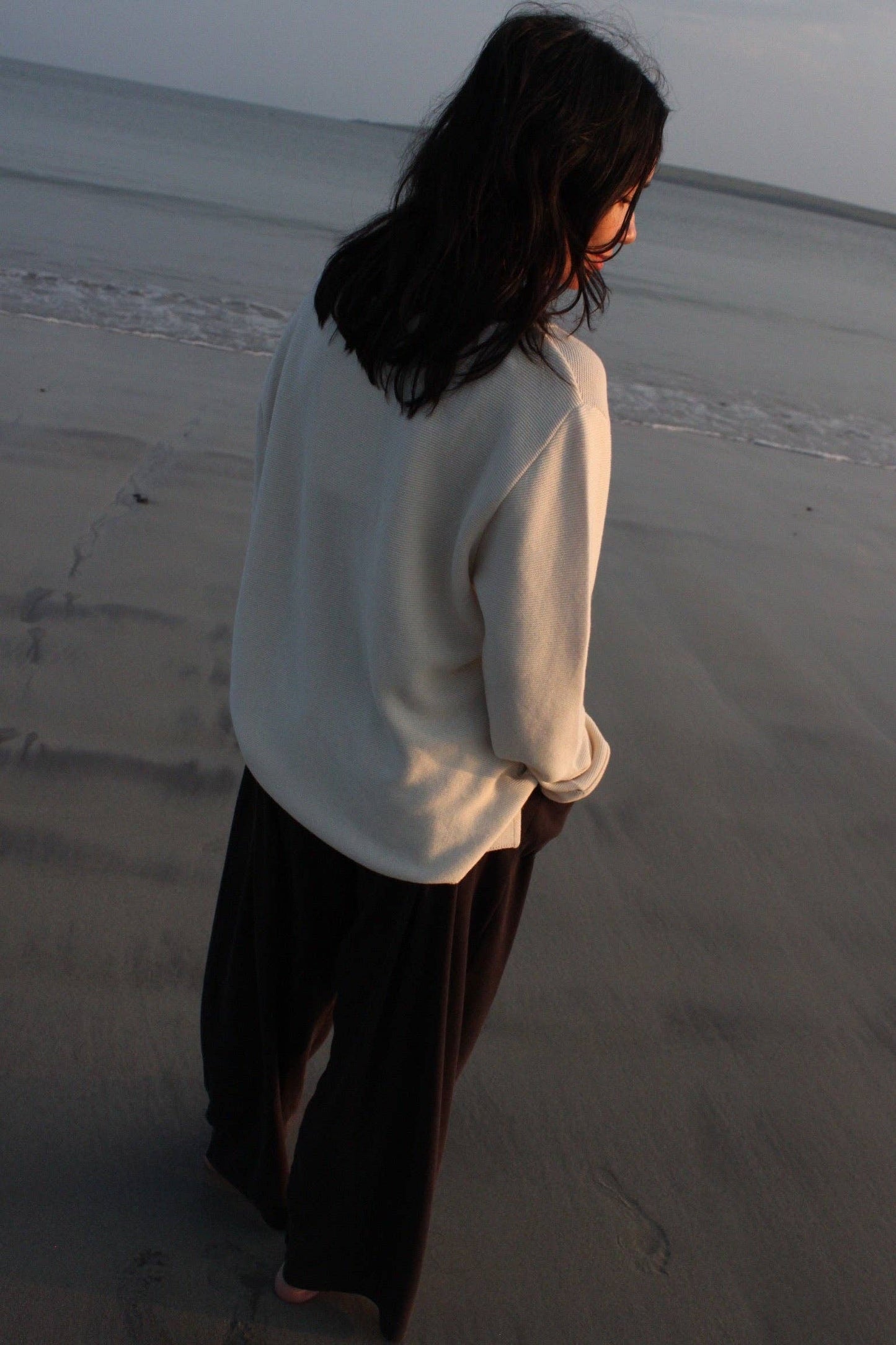 Calli Cotton Seed Stitch Top: Free FIt Size in Onyx or Natural