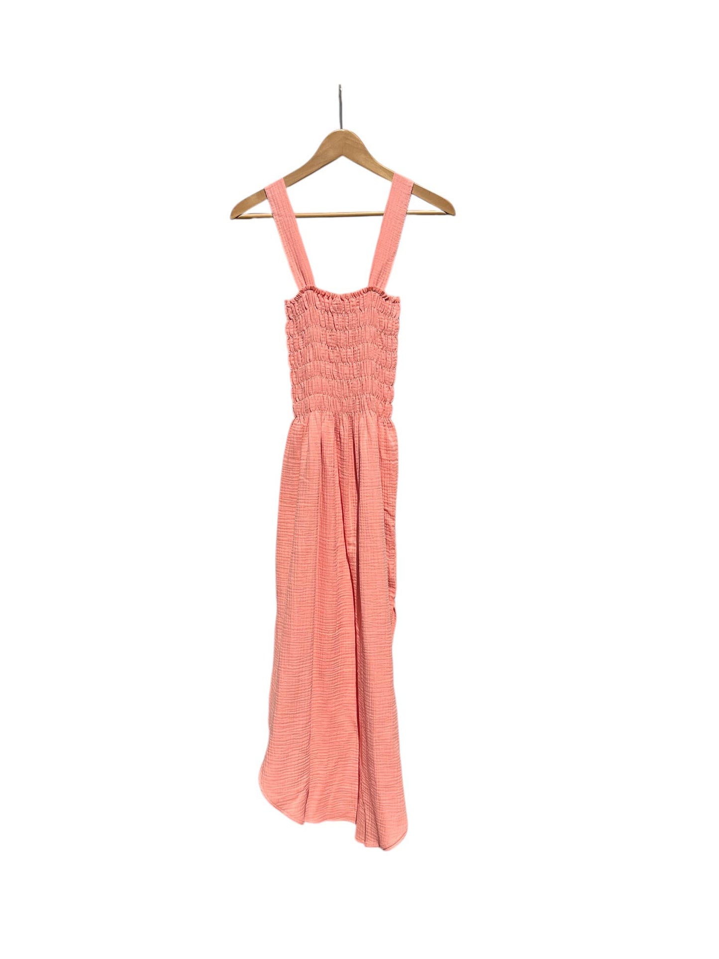 CECILIA SÖRENSEN - 737 ALENC Strap dress in organic cotton muslin: Dusk blue
