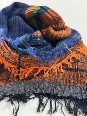 Roots Middle Gauze Cotton Scarves 21'' x 70'' from Japan