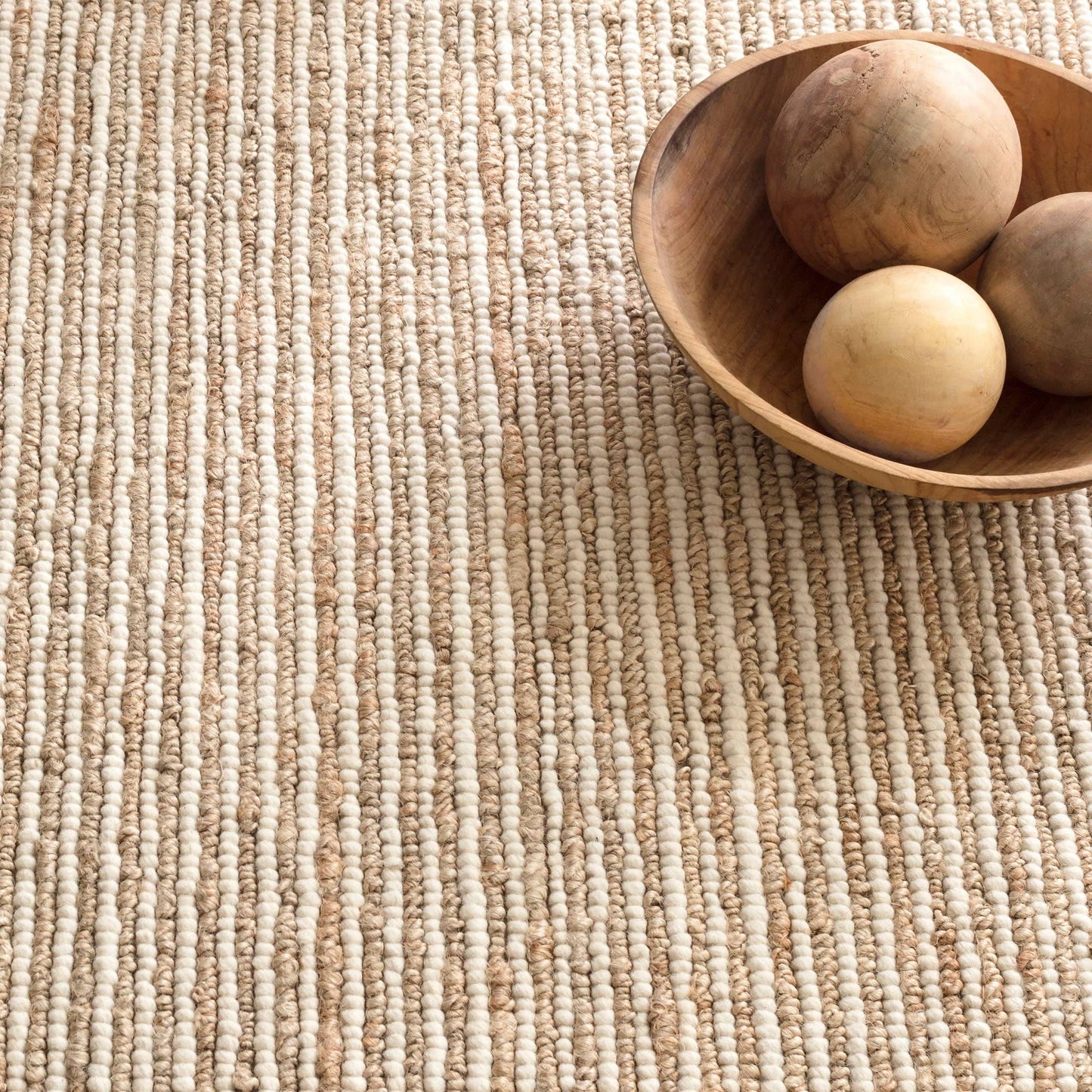 Twiggy Handwoven Wool/Jute Rug | Natural: 2' x 3'