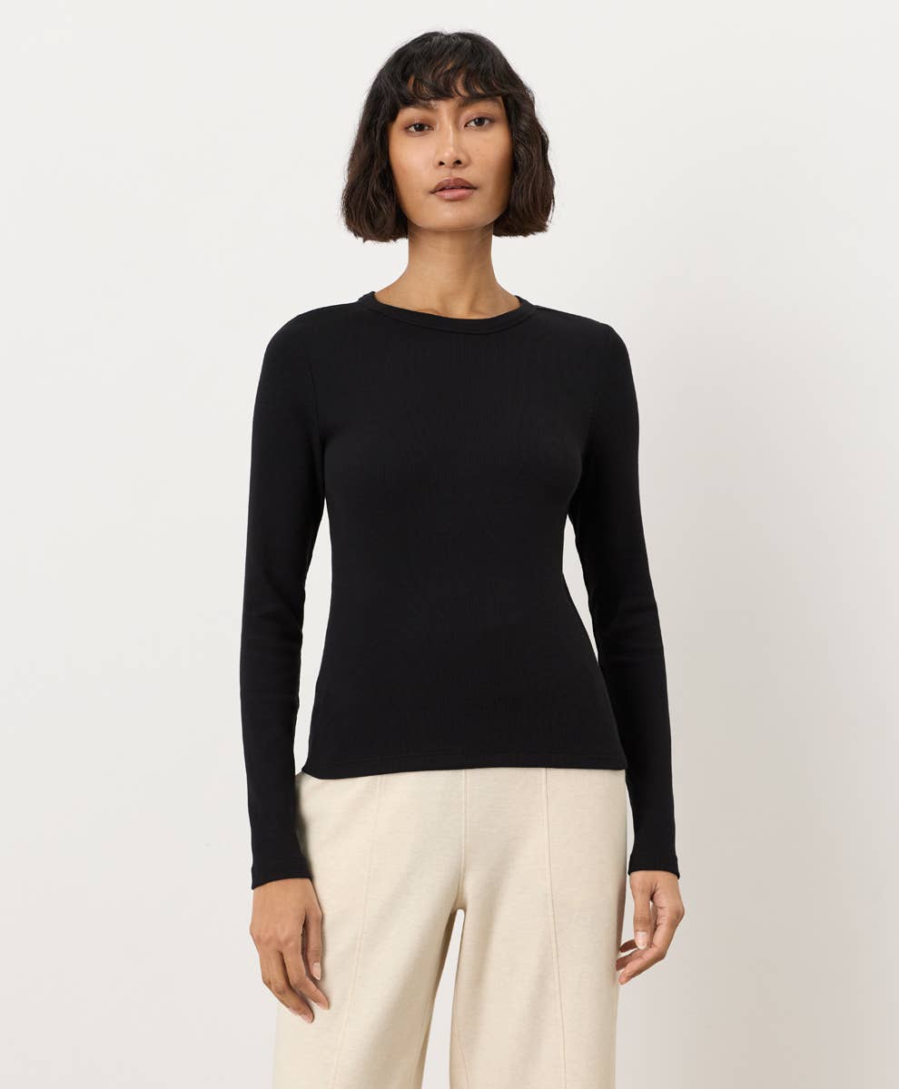 Women's Perfect Rib Crewneck Long Sleeve Tee