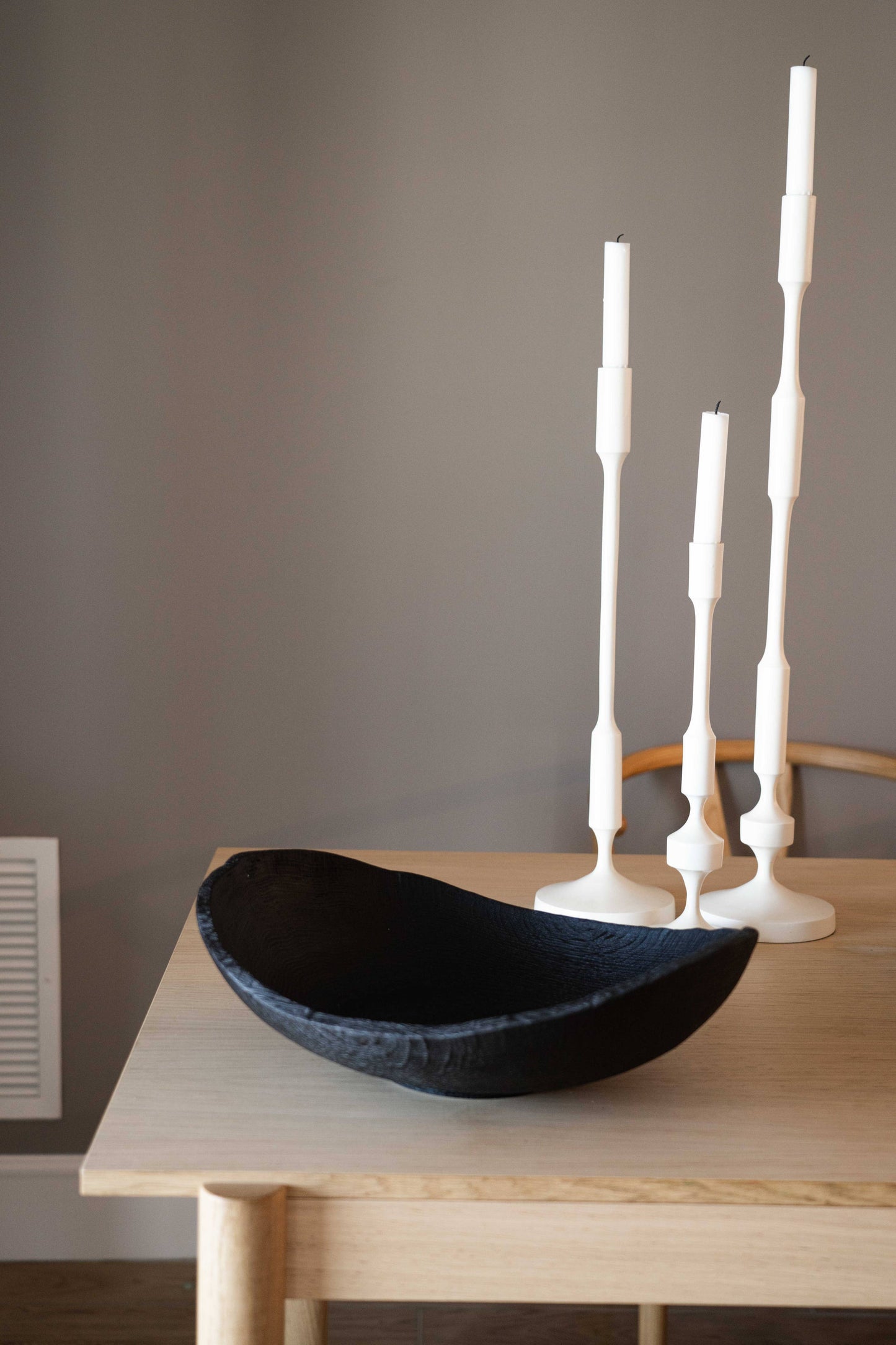 Creating Comfort Lab - Hand-Carved Shallow Boat-Shaped Wooden Fruit Bowl