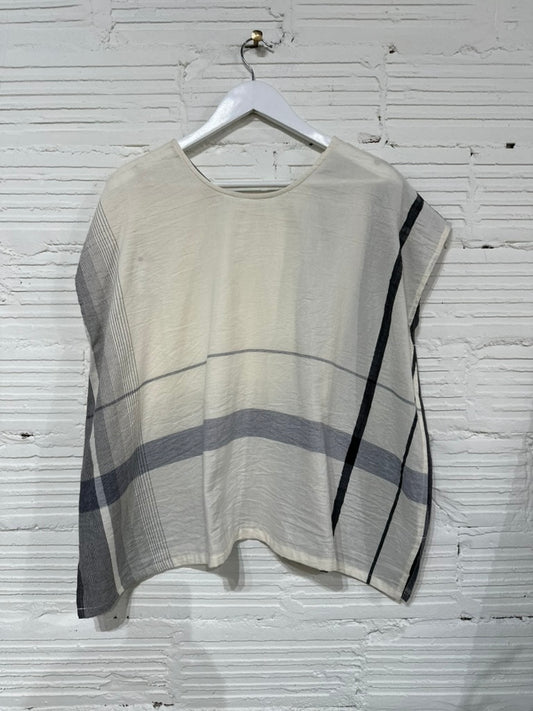 Tamaki-Niime Fuwa-Tee Cap Sleeve Cotton Top