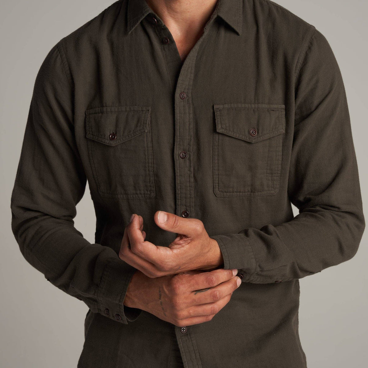 Rowan - Leeds Double Layer Cotton Gauze Shirt: Pacific / XL / MWTP0010